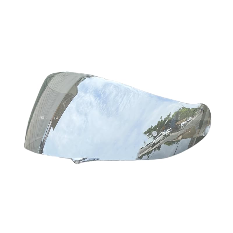 GT Air Helmet Shield Replacement Visor for SHOEI GT Air Neotec CNS-1 TC-5 TC-9 Wind Shield Lens Motorcycle Helmet Visor (Revo Clear Silver-Day and Night)