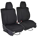 PolyCustom Seat Covers for Ford F-150 Crew Cab 04-08 - Washable Single Bucket EasyWrap Cloth - Black