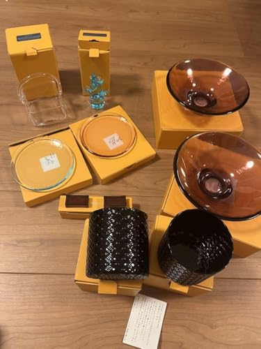 スガハラガラス プレート お皿 イエロー 3枚まとめ売り