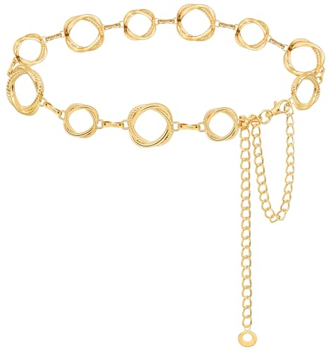 Ceintures en métal pour femme chaîne de taille ajustable pour robe et jean