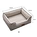 YPDOPORA Orthopedic Dog Bed for Medium Small Dogs, Egg Foam Sofa Bed with Extra Head and Neck Support, Comfy Bolster Pet Bed with Removable Washable Cover, Nonskid Bottom,M