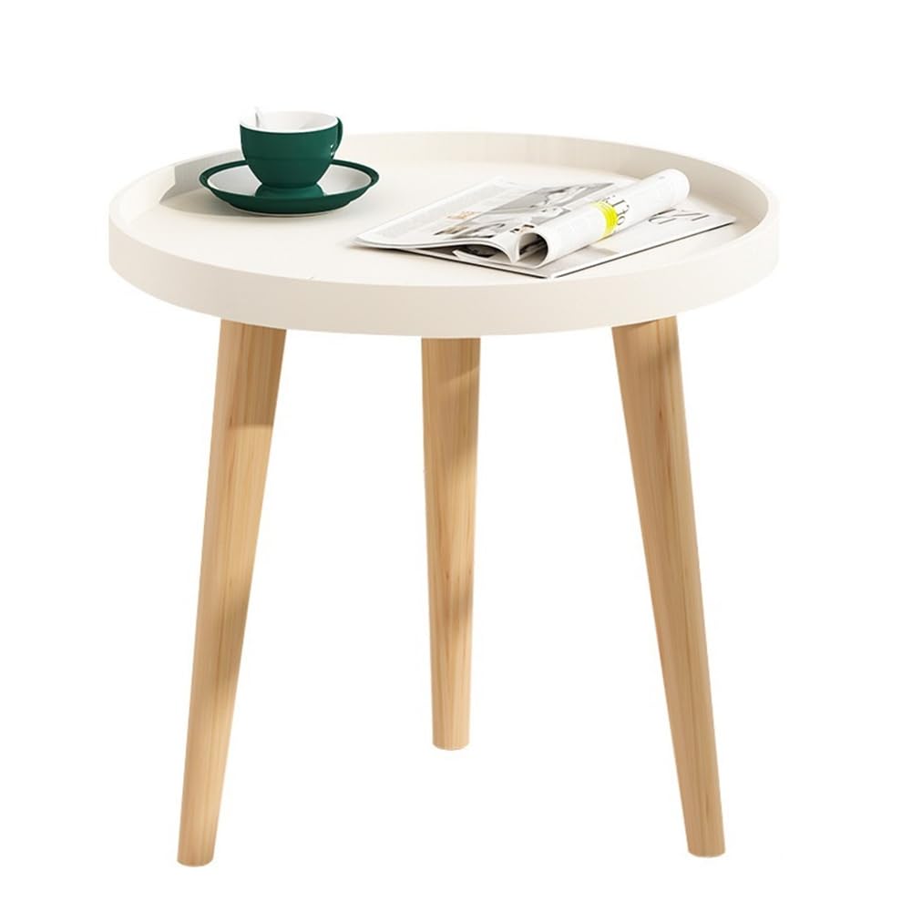 Table basse ronde blanche pour sublimer votre décoration de lit