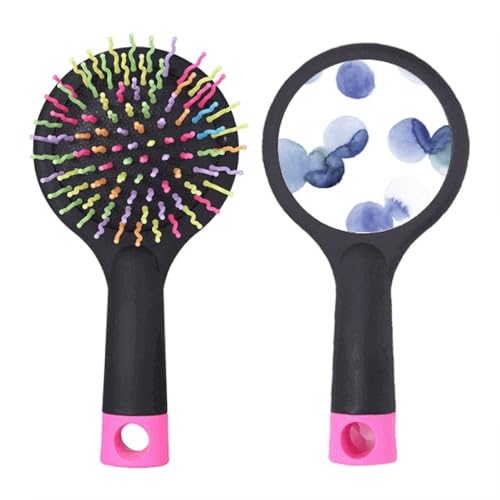 Brosse à cheveux démêlante Halo S à coussin d'air et motif artistique salon