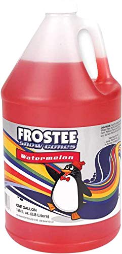 Concession Essentials Snow Cone Syrup Gallon- Watermelon Snow Cone Syrup, 1 gal, Watermelon
