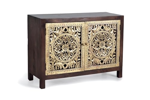 GC GINER & COLOMER Cómoda en Madera de Mango y Detalles a Mano en Bronce