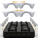 Linda’s Essentials Stainless Steel Stove Gap Covers (2 Pack) Adjustable Length 13.8" to 27.5" Stainless Steel, Steel Adjustable Gap Covers, Counter, Oven & Stove Gap Filler