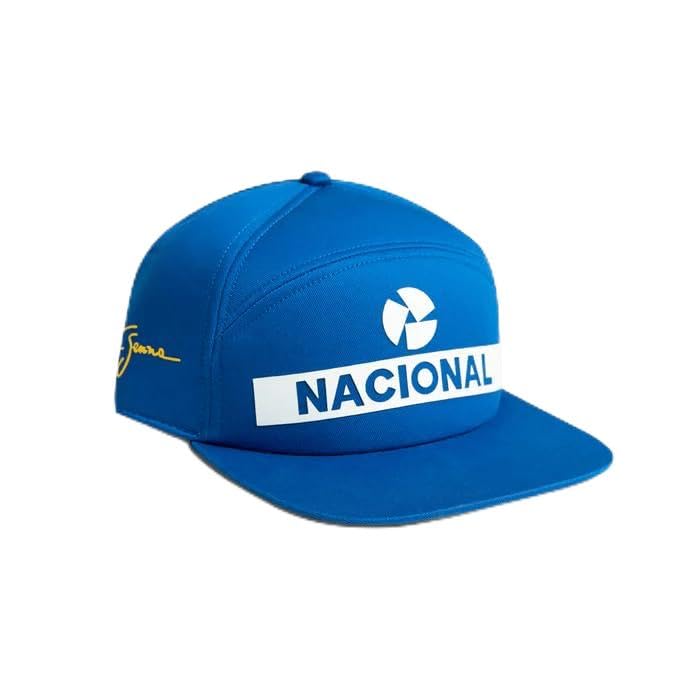Ayrton Senna Nacional 1984 Original Cap Vintage Racing Hat Verstellbare Baseballkappe Motorsport Fan Bekleidung Formel 1 inspirierte Kopfbedeckung Bestickte Baumwolle Cap Classic Driver Tribute