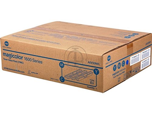 Cartouches de toner Konica Minolta Magicolor 1650 Series a0V30nh pour imprimante laser couleur 3 packs