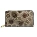 Portafoglio in pelle stampata Petoskey Stone, portafoglio da donna stampato con cerniera, pochette, porta carte di credito