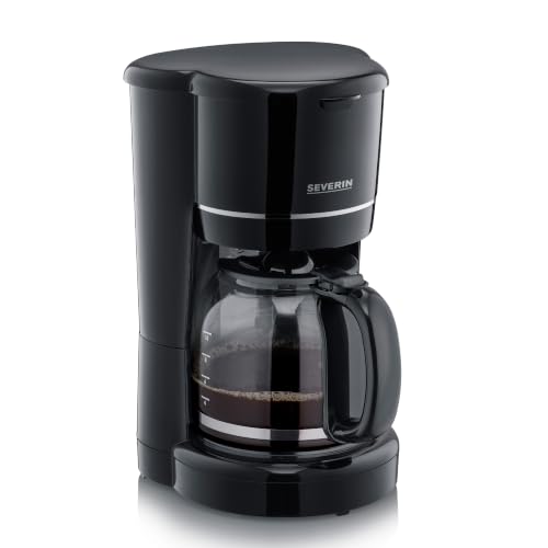 SEVERIN Filterkaffeemaschine, 10 Tassen, Permanentfilter, Glaskanne, Schwarz [KA 4320] – Ansicht 1