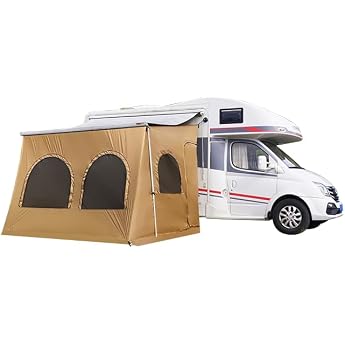 Awning Tent for Motorhome Campervan & Caravan - Sun Protection Windproof Waterproof Insect Protection - Awning Side Wall for Caravan & Motorhome