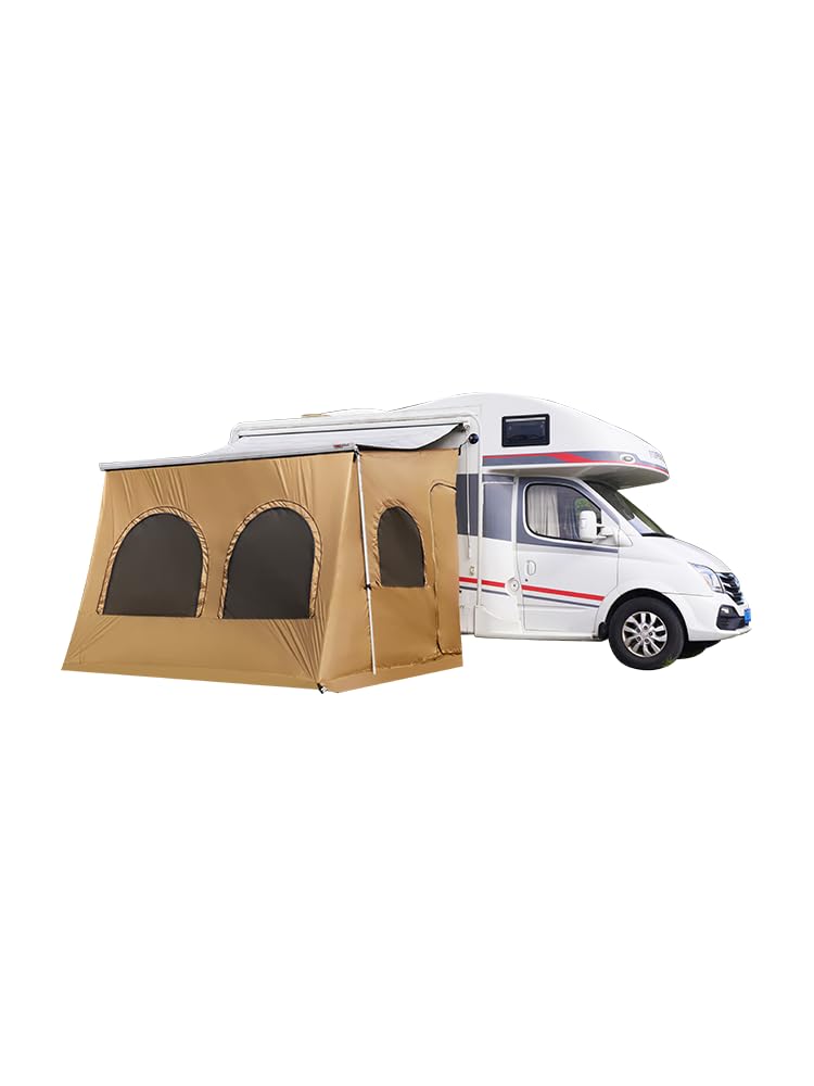 Markisenzelt für Wohnmobil, Campingbus & Wohnwagen – Sonnenschutz, Winddicht, Wasserdicht, Insektenschutz – Vorzelt Seitenwand für Wohnanhänger & Reisemobil
