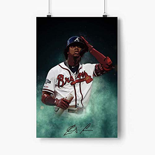 Lilian Ralap Ronald Acuna Jr Poster Art Prints - No Frame - N.797 - Size : 24x36 Inches - Atlanta American Baseball Team Poster - Baseball Player Poster, Baseball Wall Art, Baseball Lover Gift