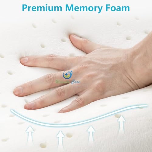 Image of Cervical Pillow for Neck Pain | 2 Years Warranty | Cool Gel Memory Foam Orthopedic Neck Support Pillow for Sleeping, Neck & Shoulder Pain (White Jacquard, Pack of 1)