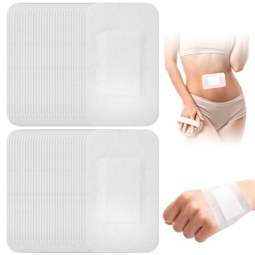 60Pcs Adhesive Dressings for Wounds, Wound Dressing Adhesive Sterile Dressings Extra Large Plasters 10cm x 6cm Wound Dressing for Wounds, Cuts, Leg Ulcers, Grazes and Venous Leg