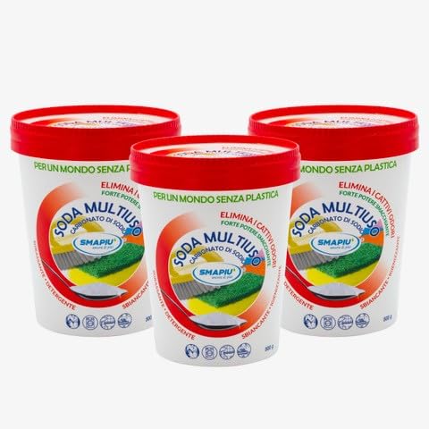 SMAPIU' Carbonato de Sodio- Soda multiusos 1,5 kg (3 x 500 gr)