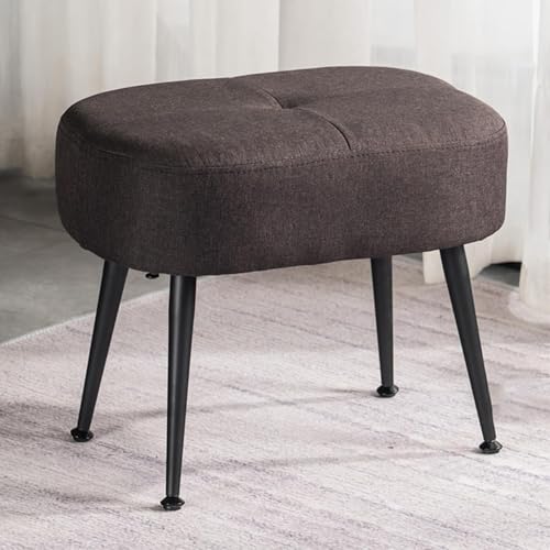 Repose-pieds ottoman compact gris, tabouret de chambre et meuble d'appoint