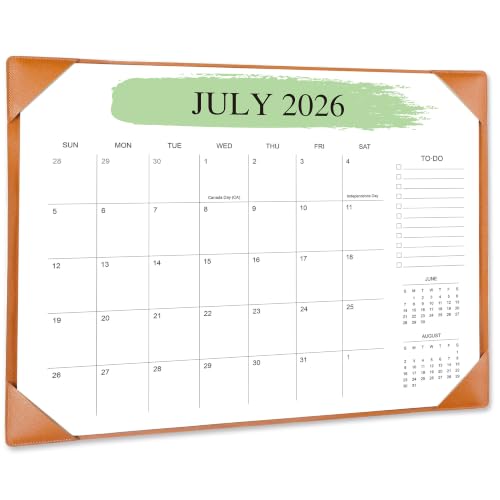 Desk Calendar with a Desktop Mat, 22 by 17 Inch