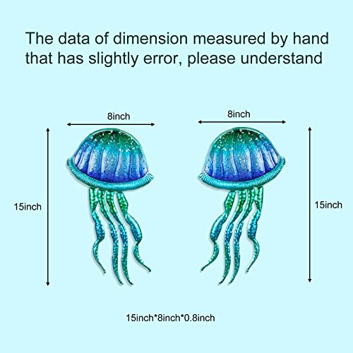 LIFFY Decorazione da parete in metallo con meduse
