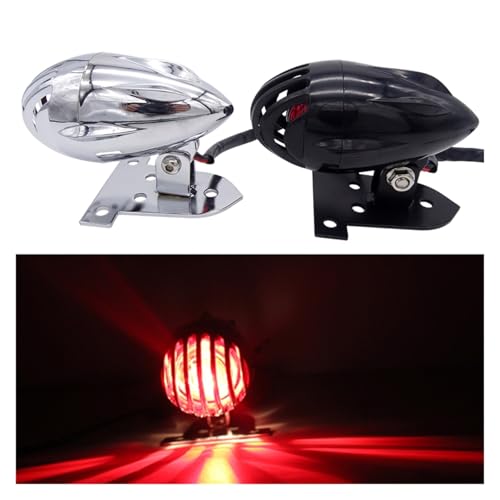 Clignotant moto argent pour plaque d'immatriculation Café Racer rétro