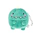 Lurrose Porte-monnaie en peluche avec fermeture éclair et motif dinosaure vert pour femme et enfant