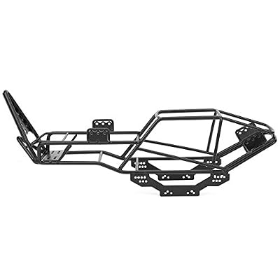 Tgoon RC Roll Cage, Black Cage Frame Body Quality Metal Material 355 mm Firm Structure Metal Made for Axial Scx10 1/10 Rc Crawler Truck Parts