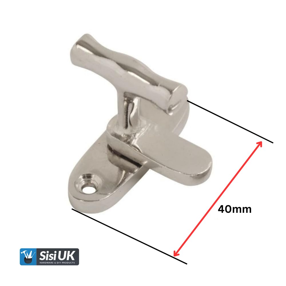 Cupboard Cabinet Door Turn Catches Polished Chrome Cupboard Cabinet Door Thumb Turn Catch Latch Lock Gate Shed Door Rabbit Hutch Thumb Turn Button 1 Pack - Image 2