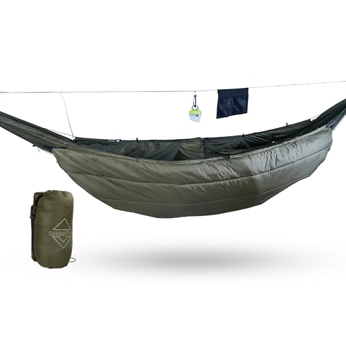 onewind Hammock Underquilt for Camping, Full Length and Lightweight Hammock Quilts with Insulation for Camping, Hiking, Backpacking, OD Green