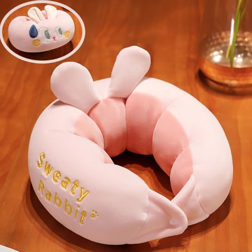 Almohada de algodón estándar rosa semiflexible miniatura 2