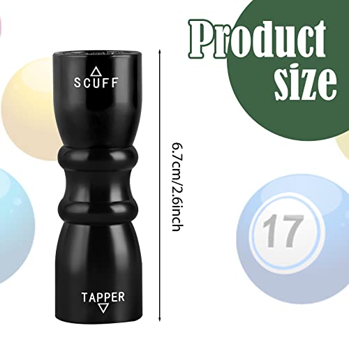 Thinp 1 Stück Pool Queue Tip Shaper Schwarzes Billardqueue Zubehör Spitze Billard Queue Werkzeug Billard Queue Pflege Werkzeug, für Snooker Billard Trimmer Tapper Schleifer Repair Tool