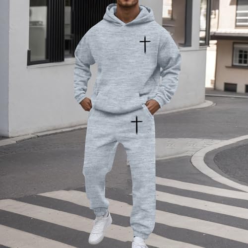 Men's Tracksuit 2 Piece God Loves You Christian Faith Hoodies Sweatshirts and Jogging Sweatsuits Sets Gym Sweat Suits3