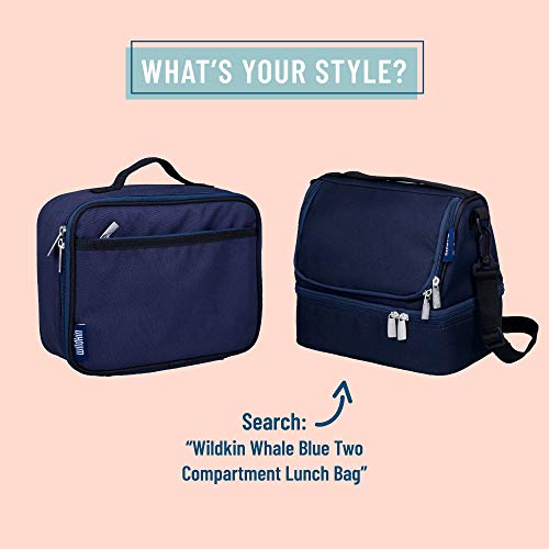 Wildkin Kids Insulated Lunch Box Bag For Boys & Girls, Reusable Kids Lunch Box Is Perfect For Elementary, Ideal Size For Packing Hot Or Cold Snacks For School & Travel Bento Bags (Whale Blue) #TOP3
