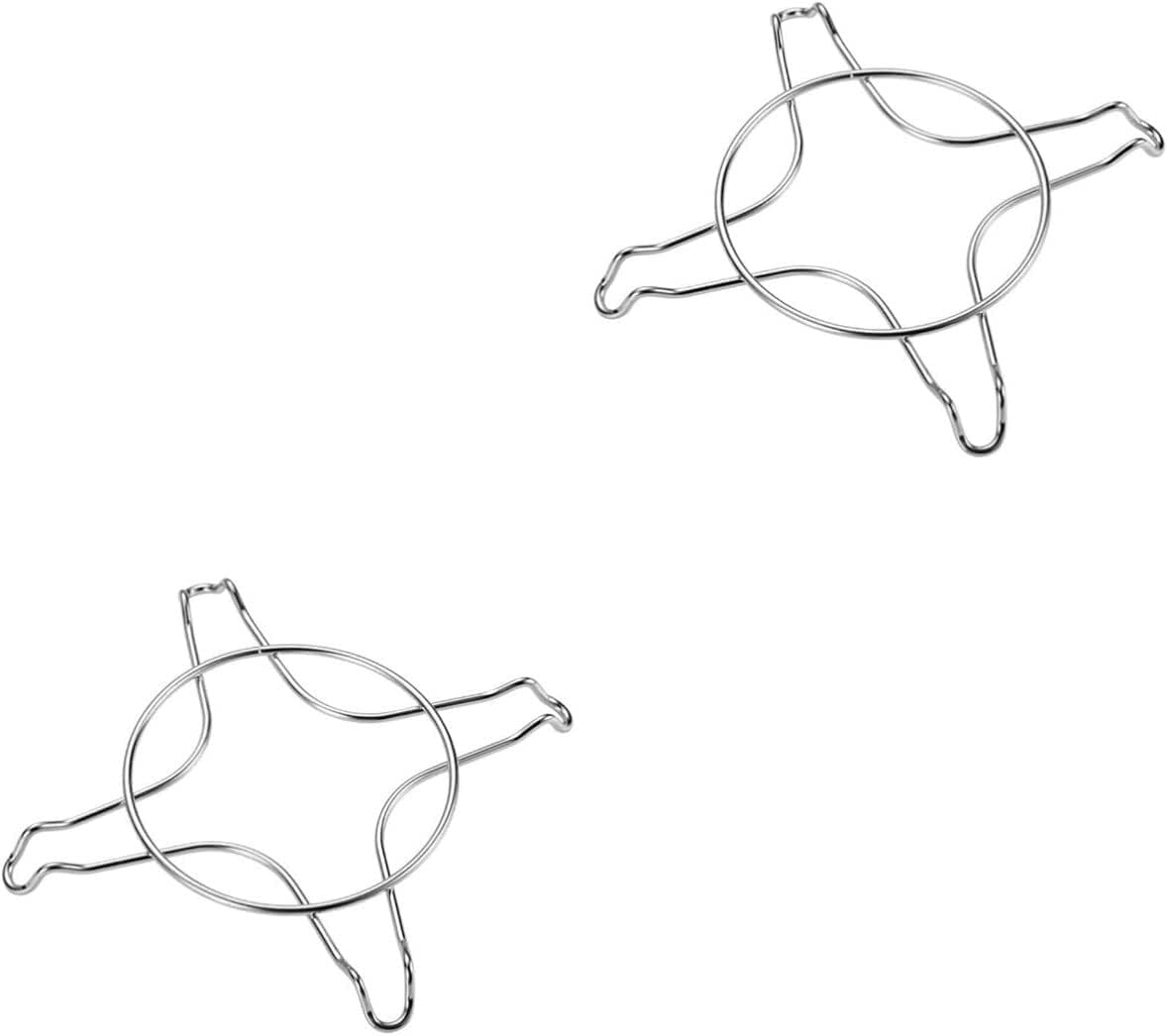 Iron Wok Support Ring,Universal Stove Rack, ser of 3 Round Steamer Rack Accessories Canning Rack Canning Rack for hot Water canner Stand/Heavy Duty (Color : As Shownx2pcs) ( Color : As Shownx2pcs )