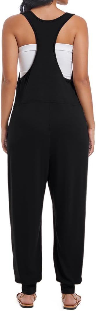 Women's Casual Loose Sleeveless Jumpsuits Harem Long Pants Romper Overalls with Pockets Summer Trendy Outfits - Image 6