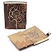 Rustic Diary Genuine Handmade Vintage Dragon Leather Bound Journal with Brass C Clasp For Men Women with 160 Blank Cream Colored Pages (5.5