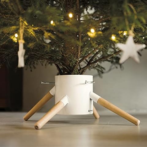 Real Family Christmas Tree Stand White Large up to 10 ft Cover