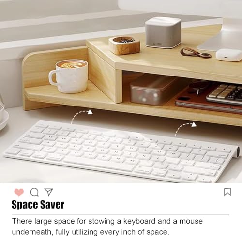 Support de moniteur d'angle ergonomique avec double rangement bureau - 5