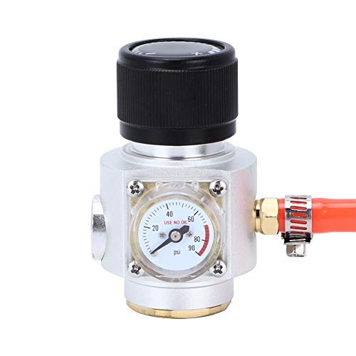 Jeffergarden CO2 Mini Gas Regulator 5/16in Gas Line Assembly Quick Connector Pressure Gauge