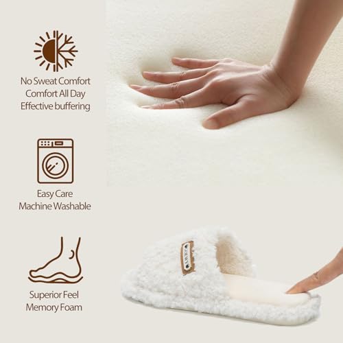 GOEWY Open Toe Slippers for Women Indoor with Cozy Memory Foam Adjustable - Image 3