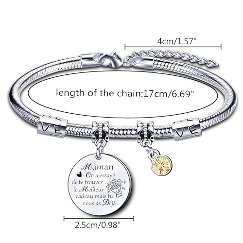 KJKJKJ Geschenk für Mama, Geschenk für Mama, Geburtstag, Geschenk für Mama, Weihnachten, Muttertag, originelles Geschenk für Mama, personalisierbar, L, Metall