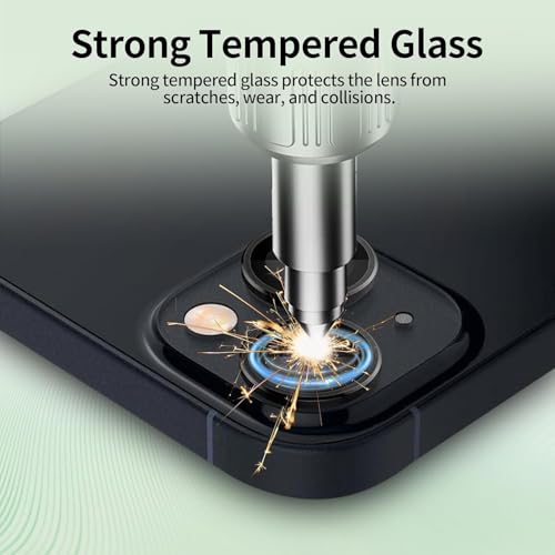 Image of Camera Lens Protector Compatible with iPhone 14 Plus (Pack of 3) | 9H Tempered Glass Camera Lens Guard | Scratch Resistant | HD Clear | Anti-Fingerprint | Easy Installation | Bubble Free