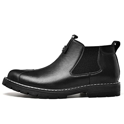 Men's Chelsea Boots For Men Oxfords Dress Leather Shoes Mens Formal Casual Man Work Fashion Black Brown Size Loafers Slip On Male Hiking Cowhide Shoe High Top3