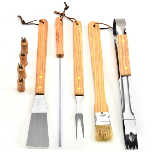 Set de utensilios para parrilla BBQ Cabilock 10 piezas miniatura 4