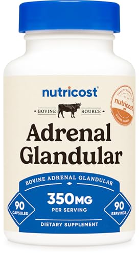 Nutricost Adrenal Glandular (350mg) 90 Capsules Bovine Adrenal Cortex