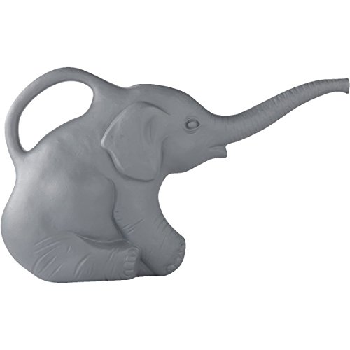 Union 63182 Elephant Watering Can, 2 Quarts, 0.5 Gallons, Gray, Novelty Indoor Watering Can