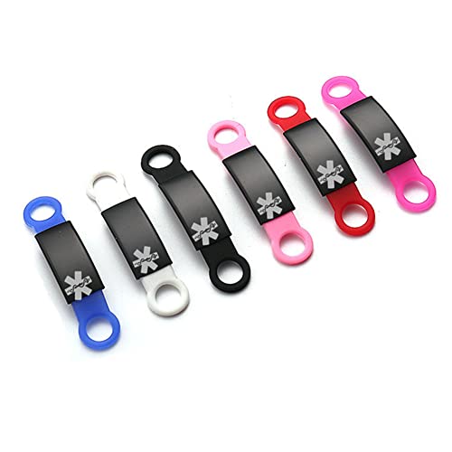 ZKXXJ Personalized Sport ID Medical Alert Bracelet for Men Women,Free Engraving Stainless Steel Sport Silicone Medical Alert ID Tag for Watch Various Silicone Band with Open Clasp