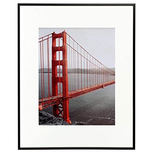 Frametory, 11x14 Aluminum Frame, 8x10 Photo with Ivory Mat for Wall Display, Sawtooth Hanger, Swivel Tabs, Spring Clips Great for Photos, Artworks, Posters (Black, 1-Pack)