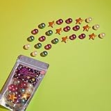 30 Bath Pearls - Bedtime Blend Themed Jumbo Bag. Retro 90's Gift, Relaxing scents, Lavender, Vanilla, Coconut and Lotus Balls and Stars. Teenage Skincare Product. Stocking Filler for her 90s Notalgia