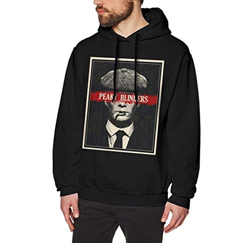 Hdadwy Black Hooded Sweatshirt Peaky Blinders S Pullover Hoodie Sweatshirt Without Pockets, Schwarz , XX-Large Cover
