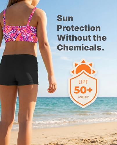 Image of City Threads Girls Bikini Top Only UPF 50+, Bathing Suit Top for Girls, Made in the USA